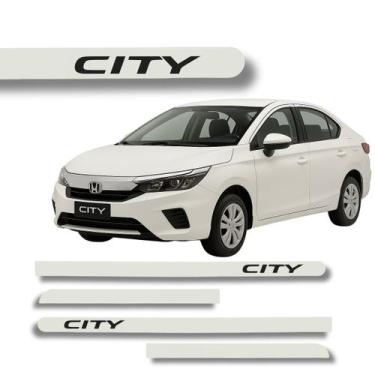 Imagem de Jogo Friso Honda City Branco Taffeta Ponta Redonda Lateral