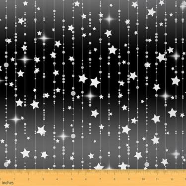 Imagem de Erosebridal Tecido de estofamento geométrico ombré cinza preto, material contemporâneo Galaxy Sparkle por jarda, tecido de arte listrada abstrata gradiente para estofamento e detalhes domésticos, 1