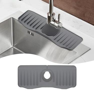 Imagem de Torneira de cozinha pia protetor de respingos torneira de silicone apanhador de água tapete para bancada, banheiro, casa de fazenda (urso)