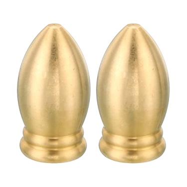 Imagem de M10 Thread Lamp Finial Cap Knob, 2 pacotes de latão, cúpula, Harpa, tampas de parafuso, luminária de decoração para candeeiros de mesa, lâmpadas de chão 17,5 x 32 mm