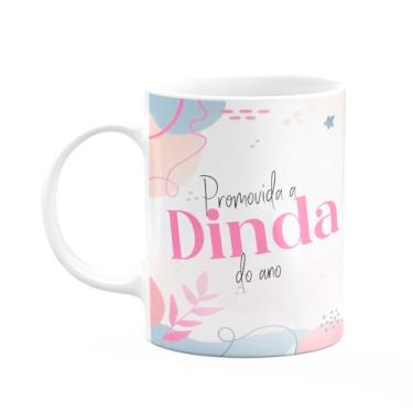 Imagem de JPS INFO, Caneca Promovida a Dinda do ano - 325ml - Branca