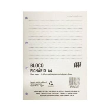 Imagem de Bloco 96 Folhas Caderno Argolado Fichário A4 Universitário Colegial Fu