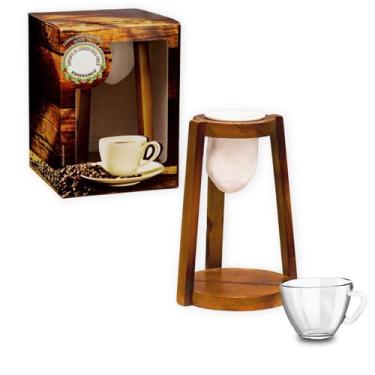 Imagem de Mini Coador de Café Com Suporte E Filtro de Pano Individual - Esperanç