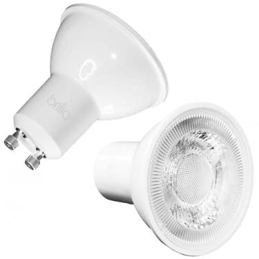 Imagem de Lâmpada Dicroica Led Mr16 4W Bivolt Gu10 Branco Frio - BRILIA, Bivolt