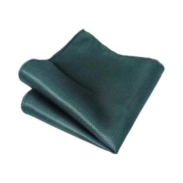 Imagem de Lenço Listrado Azul E Cinza Para Homens Acessório De Terno Formal De A