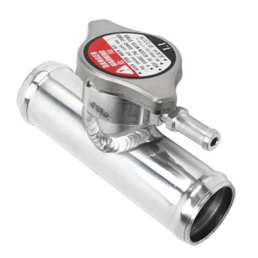 Imagem de Luocute Pescoço de Enchimento Mangueira do Radiador Em Linha Pescoço de Enchimento do Refrigerante do Radiador de Alumínio T6061 Tampa de Alumínio Polido de 16 PSI Soldada a Tubo de 32