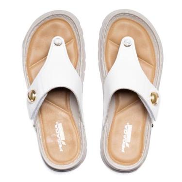 Imagem de Chinelo Feminino Pegada Flatform Couro Burnished Branco, Branco, 36