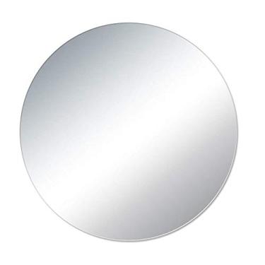 Imagem de Espelho de banheiro espelho redondo simples à prova de explosão sem moldura de banheiro espelho de parede penteadeira espelho de maquiagem 40 cm / 50 cm / 60 cm / 70 cm espelho (tamanho: 60 cm)