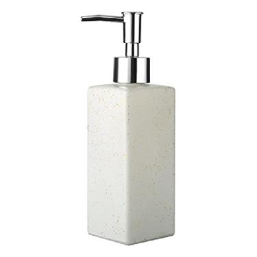 Imagem de Dispensadores de sabão de bancada Dispensadores de sabão de 350 ml Dispensadores de loção de vidro de porcelana de imitação Dispensadores de sabão de estilo simples Dispensador inovador Dispensadores