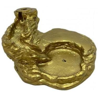 Imagem de Incensário Cascata Baixa 4,5 Cm Universal Dourado - Meta Atacado