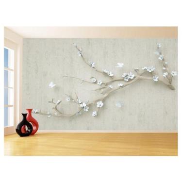 Imagem de Papel De Parede 3D Floral Textura Sala Flores 3,5M Xfl293 - Você Decor