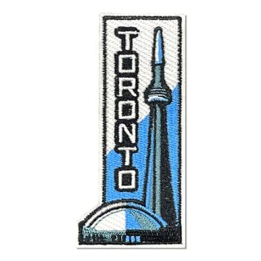 Imagem de FANCIBAND Toronto Iron On Patch - Remendos bordados a ferro em/costurados para jaquetas, mochilas, jeans, chapéus de caminhoneiro, bolsas e camisas