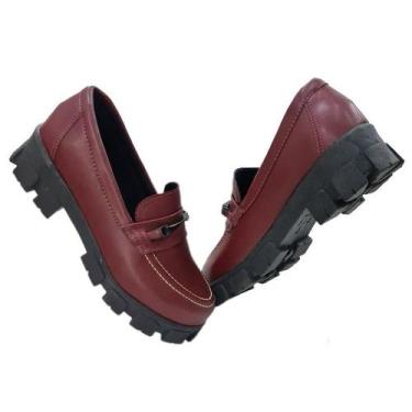 Imagem de Mocassim Feminino Tratorado Oxford Macio - Brazilinas, Marsala, 35