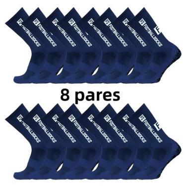 Imagem de Meias De Futebol De Cano Médio Coladas, 8 Pares, Antiderrapantes, Resp
