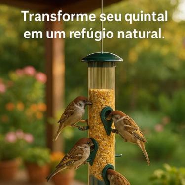 Imagem de Alimentador Comedouro para passaros Passarinho Livre + Comida passaros
