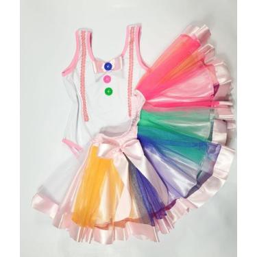 Imagem de Conjunto Body E Saia Adulto Feminino Fantasia de Festa Carnaval Hallow