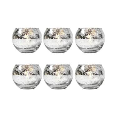 Imagem de Suportes De Velas De Vidro Variados 6 12 Peças Para Decoração De Mesa 