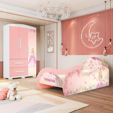 Imagem de Quarto Infantil Princesa Encanto - Cama Guarda Roupa e Colchão - Loja 