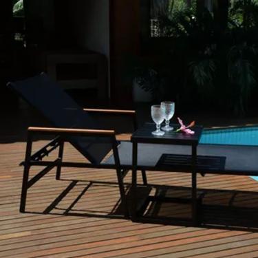 Imagem de Espreguiçadeira Diamante Alumínio Sling Hotel Piscina Jardim