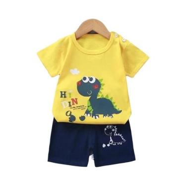 Imagem de Conjunto de Roupas de Verão 2 Peças para Meninos - 100% Algodão, 12 mi