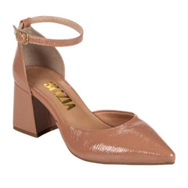 Imagem de Sapato Scarpin Frente e Trazeiro Alice Verniz Show Nude - Sfizia Shoes