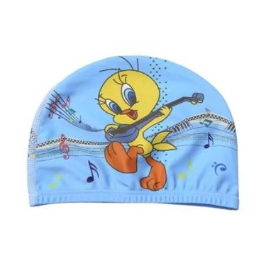 Imagem de Touca de Natação Infantil com Desenho Animado - Tecido Elástico e Conf