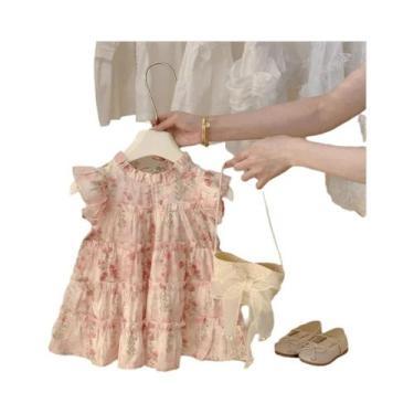 Imagem de Vestido de Princesa Infantil para Bebês - Estampa Floral com Renda, 12