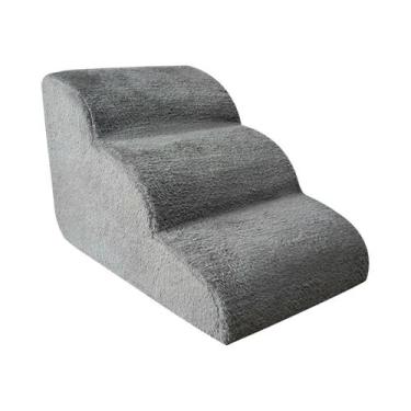 Imagem de Escada/Rampa Antiderrapante De 3 Degraus Para Cães, Removível E Laváve