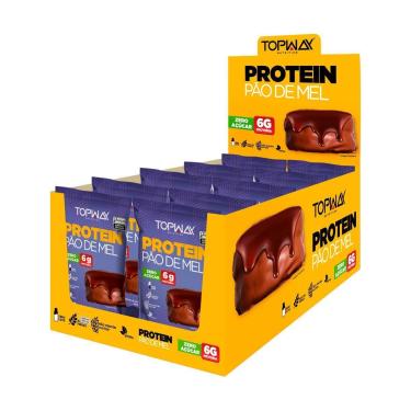 Imagem de Pão De Mel Protein Proteíco 45G Topway Embalagem Com 10Un-Unissex