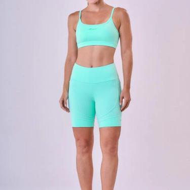Imagem de Bermuda Legging Alta Compressão Feminina Academia Authen - Verde-Feminino