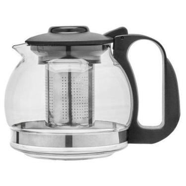 Imagem de Chaleira Com Infusor Aço Inox Vidro Hauskraft 1,2 Litros, 1,2L, Transp