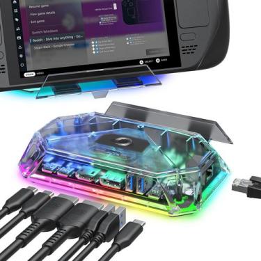 Imagem de Estação de ancoragem JSAUX RGB 12 em 1 para Steam Deck (OLED) /ROG All