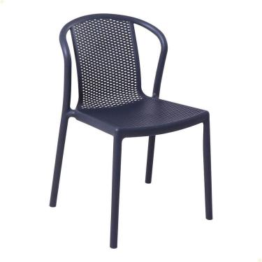 Imagem de Cadeira Tramontina Summa Louise Em Polipropileno E Fibra De Vidro Cor Grafite 92085007