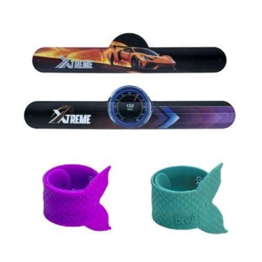 Imagem de Régua Silicone Bracelete - Xtreme e Sea - 1 Unidade Cores - Água, Azul
