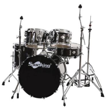 Imagem de Bateria Acústica Profissional Spanking 22" Com banco Cor:Black Sparkle