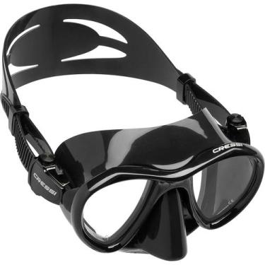 Imagem de Máscara Cressi Metis Preto Para Mergulho Pesca Apneia Sub