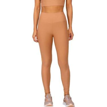 Imagem de Legging Run More com Bolso Espelhado Feminina, Marrom, P