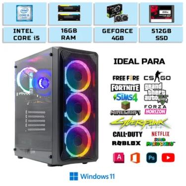 Imagem de PC Cpu Gamer Completo Intel Vídeo Nvidea SSD 16gb Ram Com Placa De Video