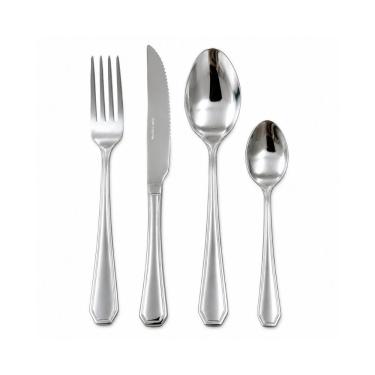 Imagem de Conjunto de Talheres 16 Peças Aço Inox Polido para Mesa Posta Prata Fratelli