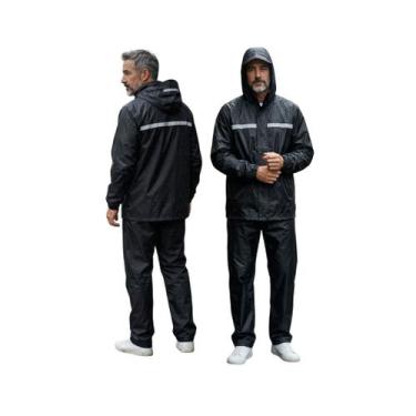 Imagem de Capa de Chuva Motoboy Impermeável PVC Reforçado Com Refletivo Jaqueta 