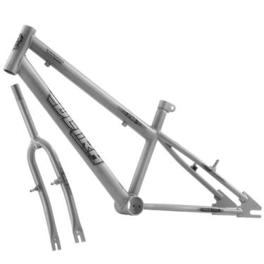 Imagem de Quadro Aro 20 Ultra Bikes em Aço Carbono com Garfo Rebaixado, Cinza, A