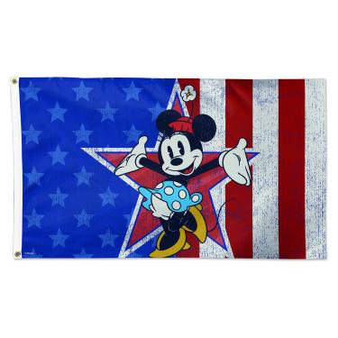 Imagem de WinCraft Disney Disney Disney Minnie Mouse Bandeira Americana da Minnie Mouse – Bandeira Americana Deluxe da Minnie Mouse de 9,5 x 1,5 m – Deluxe 9,5 x 1,5 m, Multicolorido, NA