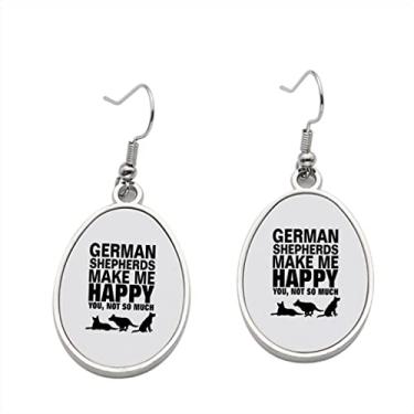 Imagem de Brinco com pingente de pastores alemães Make Me Happy para meninas - presente de festa de aniversário dos namorados