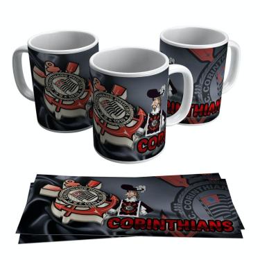 Imagem de Caneca Corinthians Mascote Escudo Timão Time 325ml