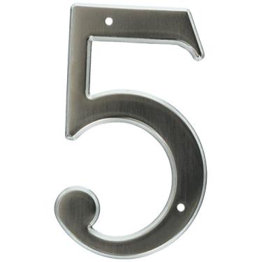 Imagem de Baldwin 90675056# 5 número de casa, níquel acetinado vitalício