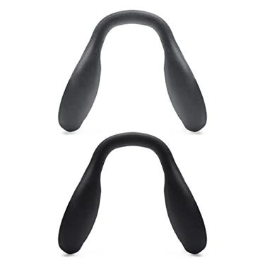 Imagem de Mryok 2 pares de almofadas de nariz de substituição para óculos de sol Oakley Targetline - cinza e preto ajuste asiático