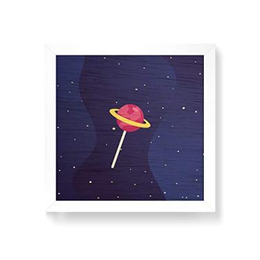 Imagem de Arte Maníacos Quadro decorativo com moldura caixa branca em Madeira - Mundolito - 30x30cm