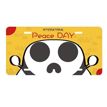 Imagem de DIYthinker Placa de carro Shut Up Skeleton Online Happy License Plate Tag Car Decor Peace Day