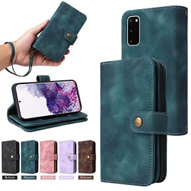 Imagem de Casos de flip de smartphone Capa carteira compatível com Samsung Galaxy S20, capa fina em couro PU, capa protetora com fecho magnético e suporte para cartão W + bolso para dinheiro Flip casos (Color