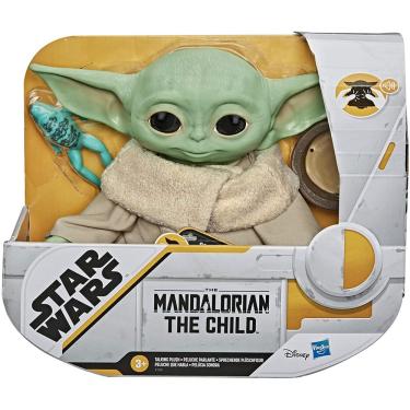 Mattel Plush Baby Yoda Star Wars The Child, Verde, 11 polegadas